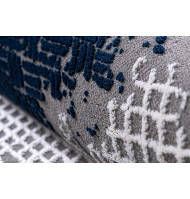 Koberec CORE A004 Ramka - modrý / šedý