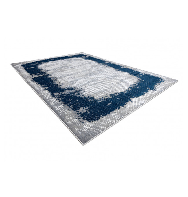 Koberec CORE A004 Ramka - modrý / šedý