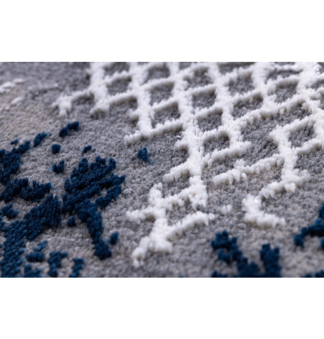 Koberec CORE A004 Ramka - modrý / šedý