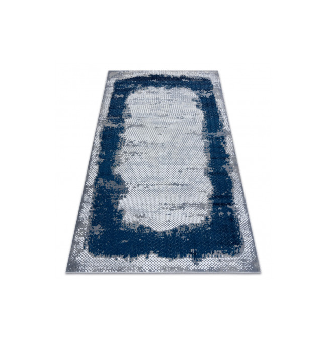 Koberec CORE A004 Ramka - modrý / šedý