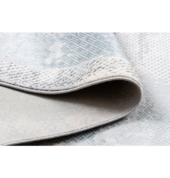 Koberec CORE A004 Ramka - sloní kost / šedý / modrý