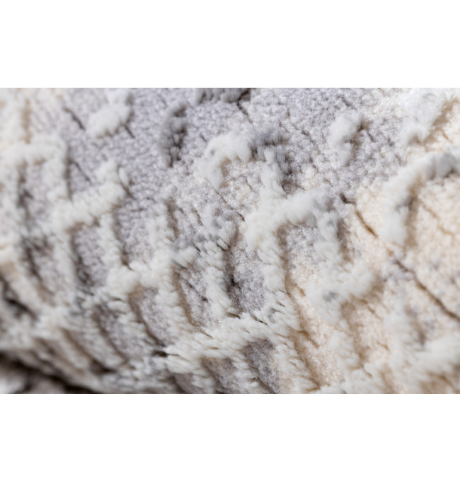 Koberec CORE A004 Ramka - sloní kost / šedý / modrý