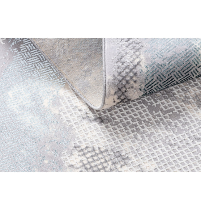 Koberec CORE A004 Ramka - sloní kost / šedý / modrý