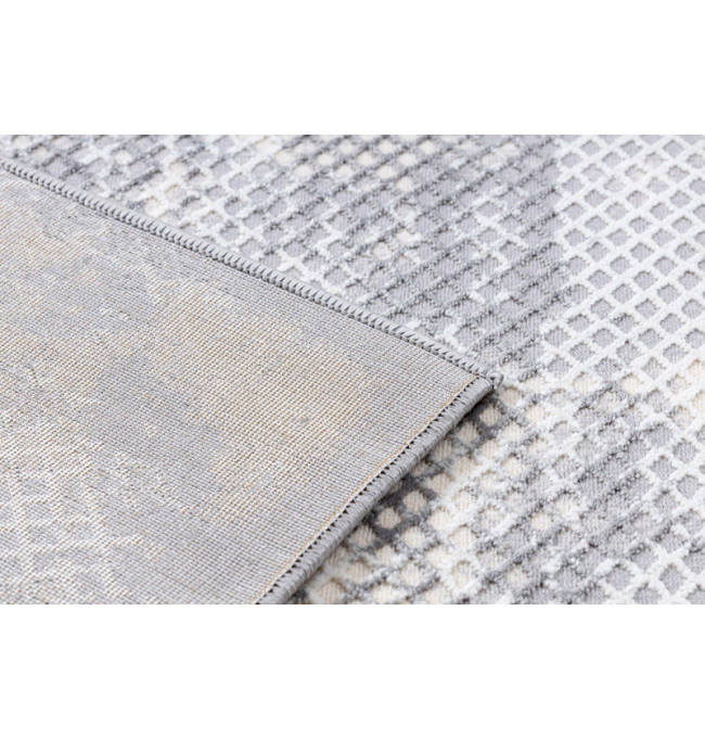 Koberec CORE A004 Ramka - sloní kost / šedý / modrý