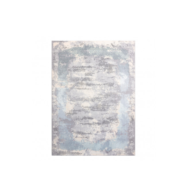 Koberec CORE A004 Ramka - sloní kost / šedý / modrý