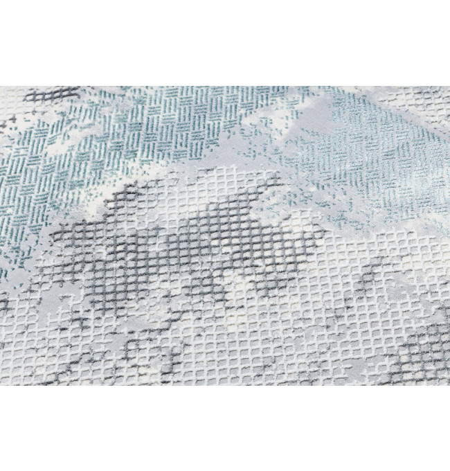 Koberec CORE A004 Ramka - sloní kost / šedý / modrý