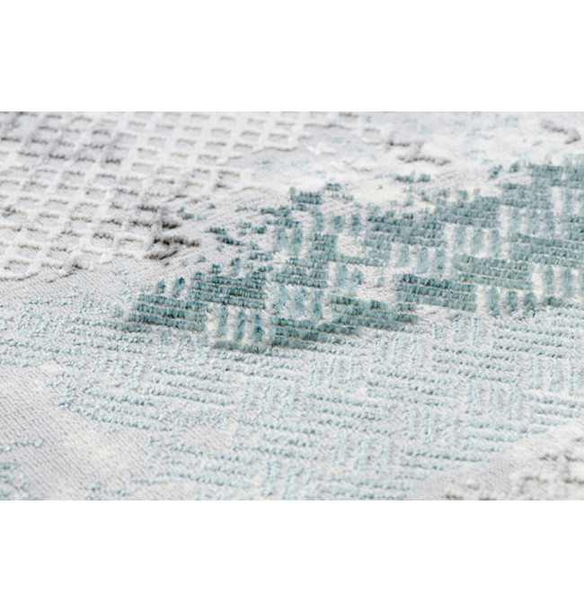 Koberec CORE A004 Ramka - sloní kost / šedý / modrý