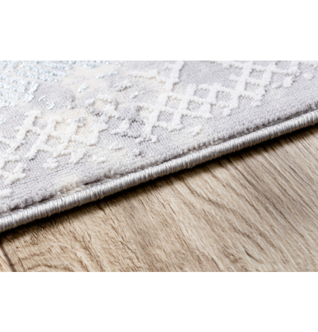Koberec CORE A004 Ramka - sloní kost / šedý / modrý