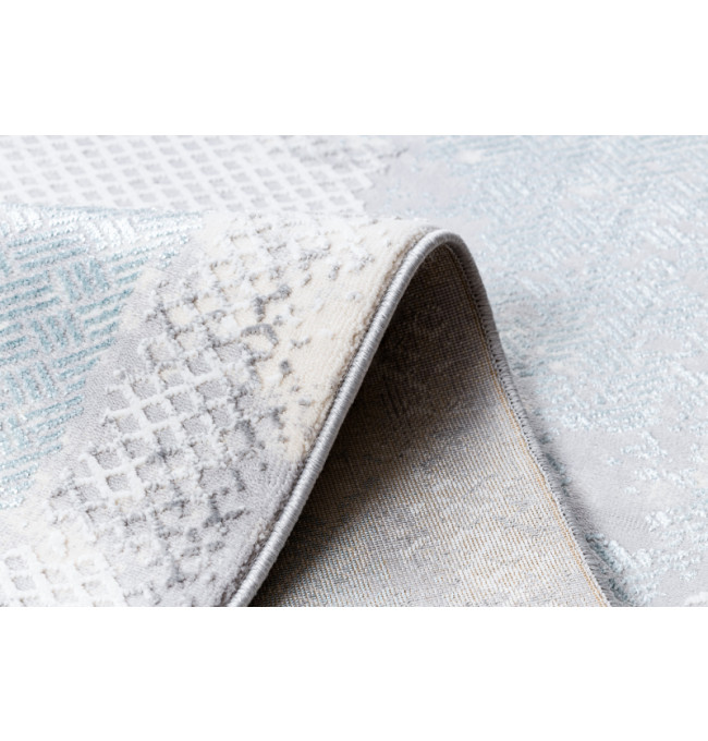 Koberec CORE A004 Ramka - sloní kost / šedý / modrý