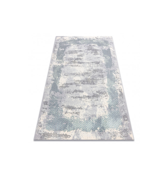 Koberec CORE A004 Ramka - sloní kost / šedý / modrý