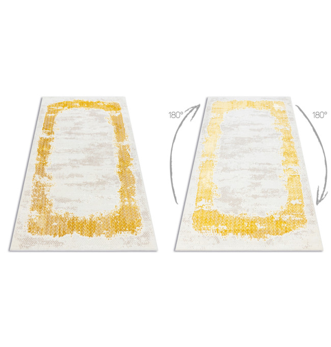 Koberec CORE A004 Ramka - sloní kost / zlatý