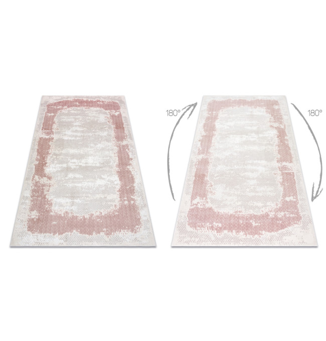 Koberec CORE A004 Ramko - světlý béžový / růžový