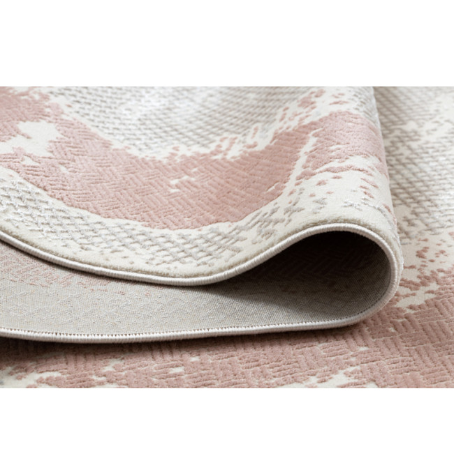 Koberec CORE A004 Ramko - světlý béžový / růžový