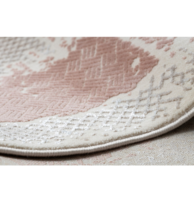 Koberec CORE A004 Ramko - světlý béžový / růžový