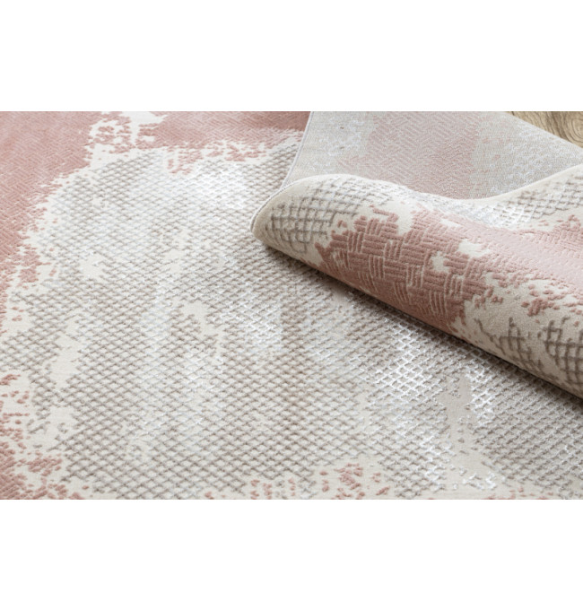 Koberec CORE A004 Ramko - světlý béžový / růžový