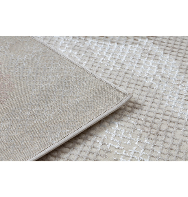 Koberec CORE A004 Ramko - světlý béžový / růžový