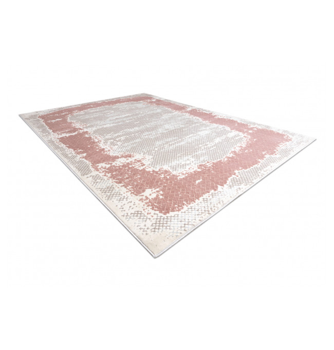 Koberec CORE A004 Ramko - světlý béžový / růžový
