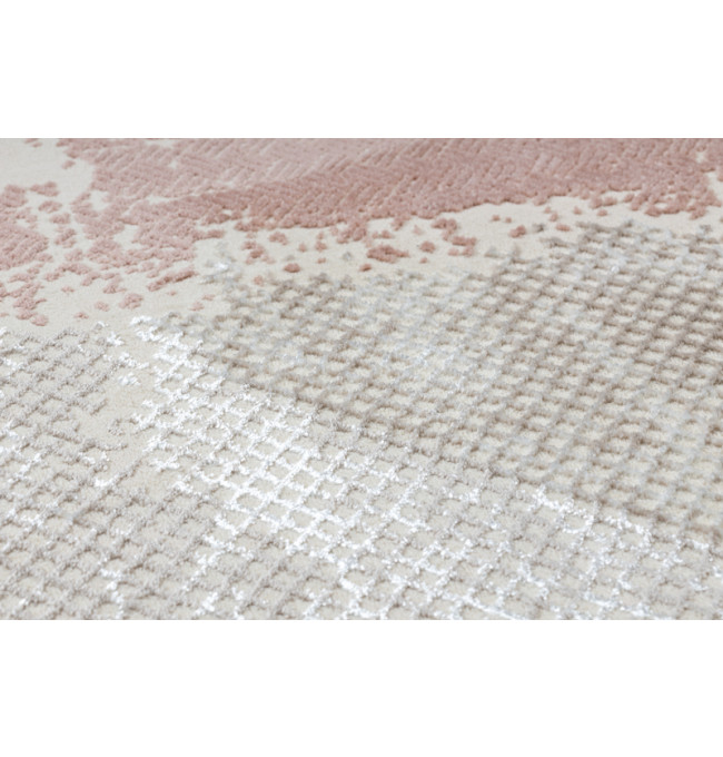 Koberec CORE A004 Ramko - světlý béžový / růžový