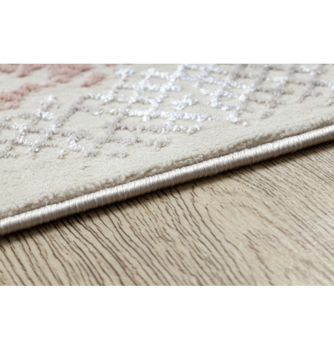 Koberec CORE A004 Ramko - světlý béžový / růžový