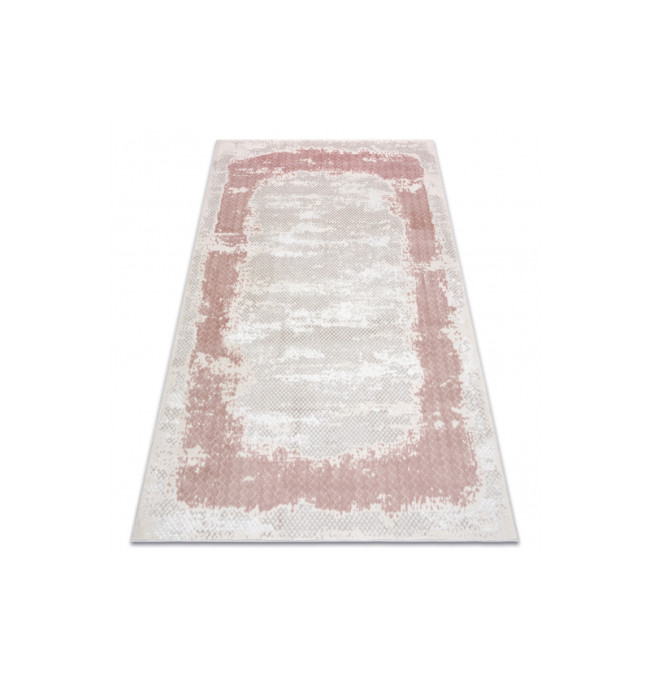 Koberec CORE A004 Ramko - světlý béžový / růžový