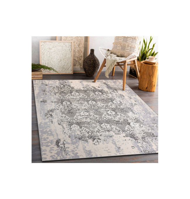 Koberec CORE W3824 Ornament Vintage - krém / šedý