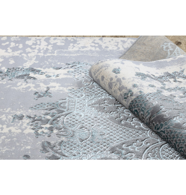 Koberec CORE W3824 Ornament Vintage - světlomodrý / krém / šedý