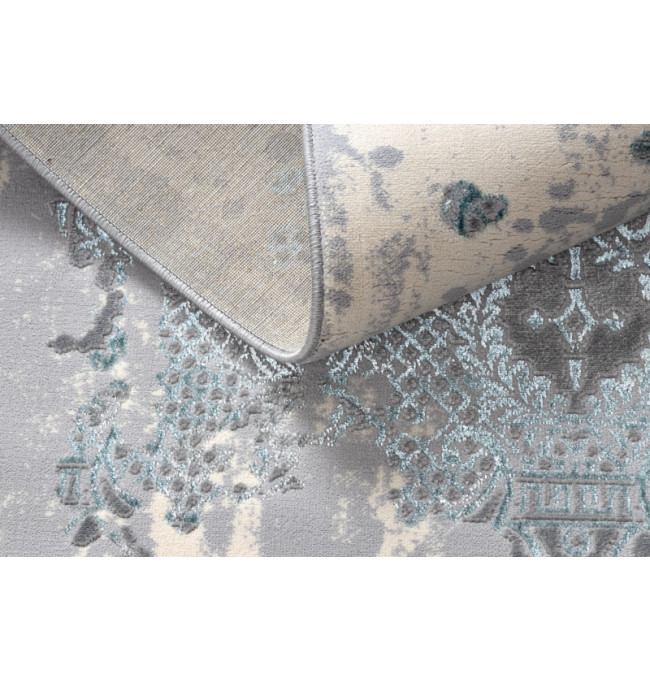 Koberec CORE W3824 Ornament Vintage - světlomodrý / krém / šedý