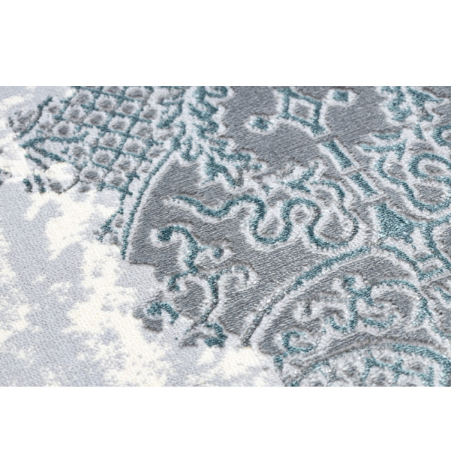 Koberec CORE W3824 Ornament Vintage - světlomodrý / krém / šedý