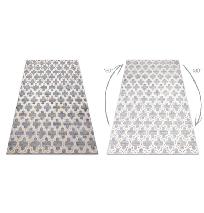 Koberec CORE W6764 Koniczyna marokánska Trellis - šedý / krém