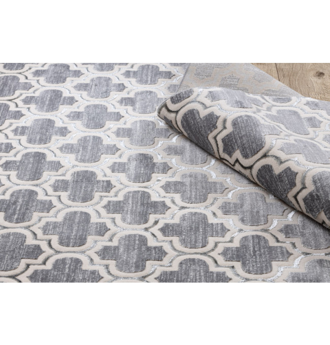 Koberec CORE W6764 Koniczyna marokánska Trellis - šedý / krém