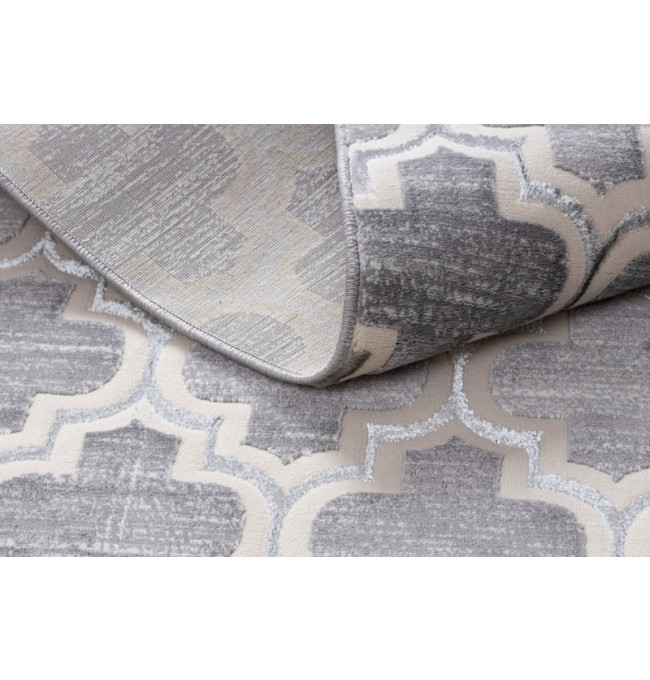 Koberec CORE W6764 Koniczyna marokánska Trellis - šedý / krém