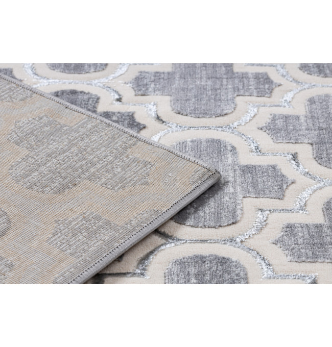 Koberec CORE W6764 Koniczyna marokánska Trellis - šedý / krém