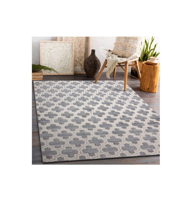 Koberec CORE W6764 Koniczyna marokánska Trellis - šedý / krém