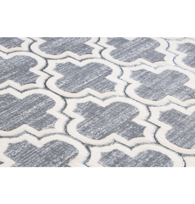Koberec CORE W6764 Koniczyna marokánska Trellis - šedý / krém