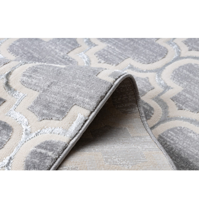 Koberec CORE W6764 Koniczyna marokánska Trellis - šedý / krém