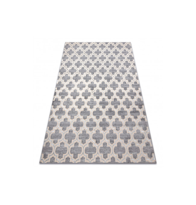 Koberec CORE W6764 Koniczyna marokánska Trellis - šedý / krém