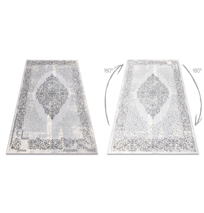 Koberec CORE W7161 Rozeta Vintage - šedý