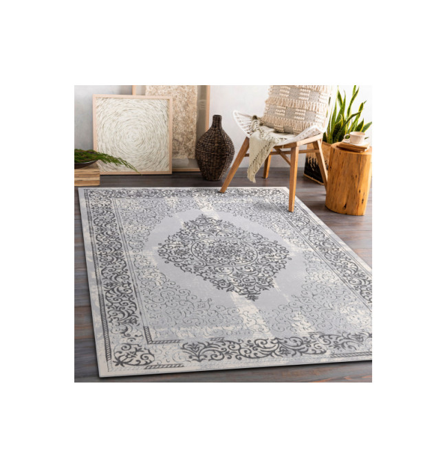Koberec CORE W7161 Rozeta Vintage - šedý