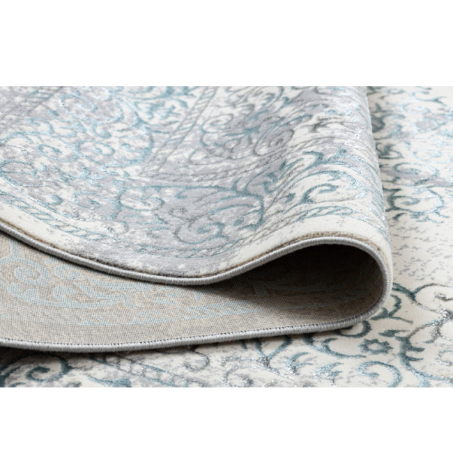 Koberec CORE W7161 Rozeta Vintage - světlomodrý / krém / šedý
