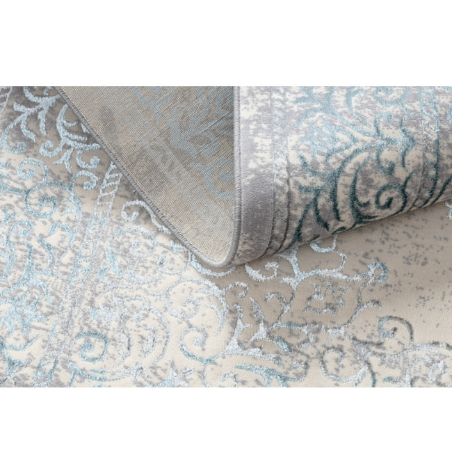 Koberec CORE W7161 Rozeta Vintage - světlomodrý / krém / šedý