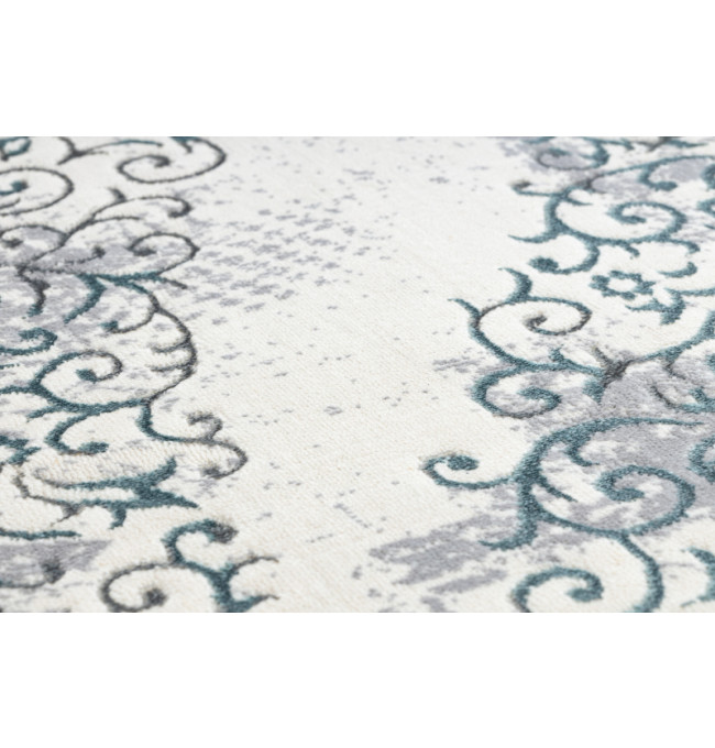 Koberec CORE W7161 Rozeta Vintage - světlomodrý / krém / šedý