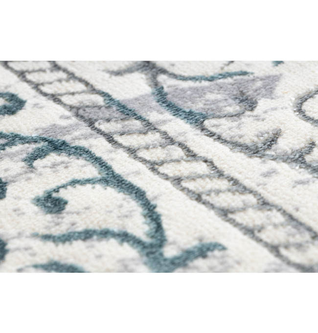 Koberec CORE W7161 Rozeta Vintage - světlomodrý / krém / šedý