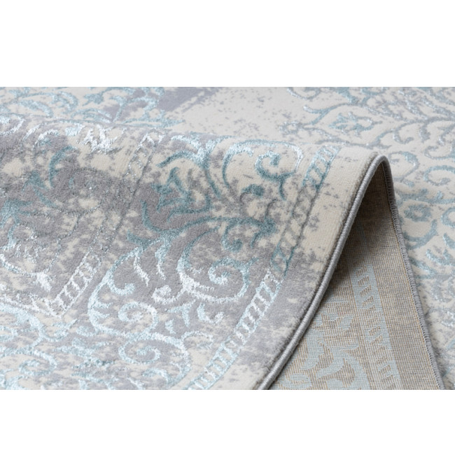 Koberec CORE W7161 Rozeta Vintage - světlomodrý / krém / šedý