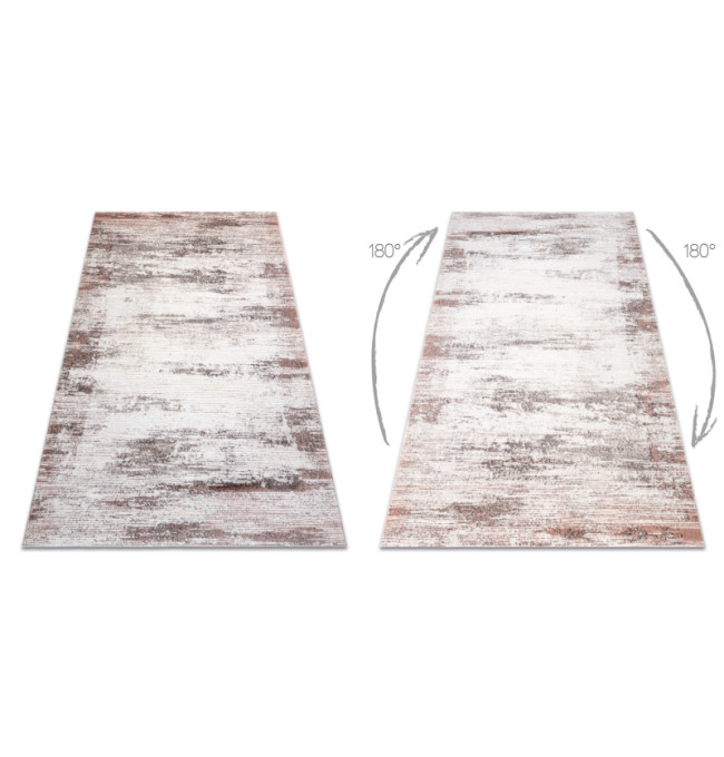 Koberec CORE W9775 Ramka - světlý béž / růžový