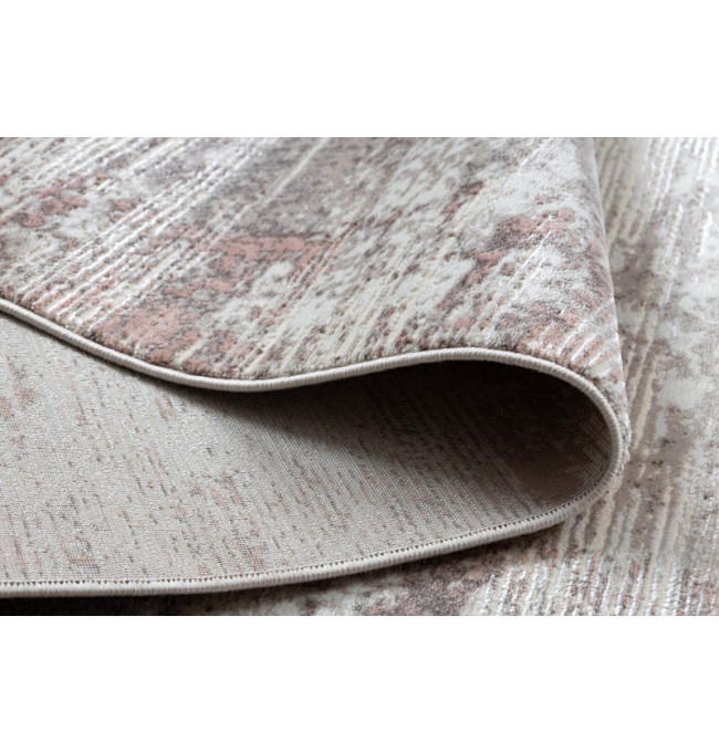 Koberec CORE W9775 Ramka - světlý béž / růžový