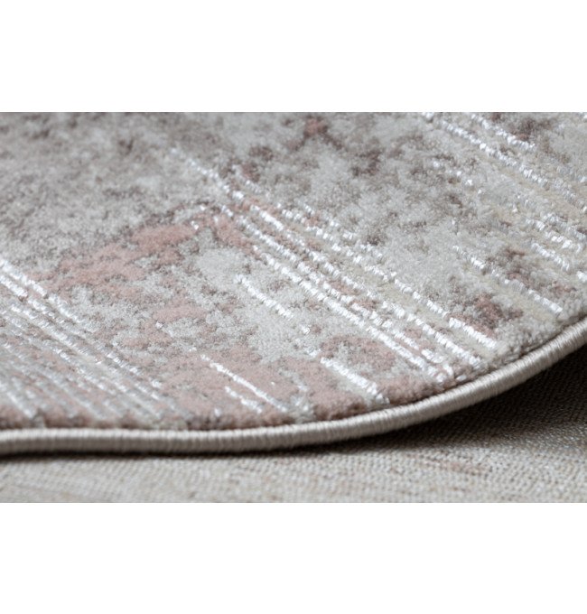 Koberec CORE W9775 Ramka - světlý béž / růžový
