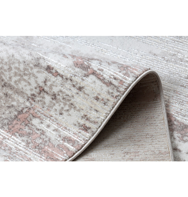Koberec CORE W9775 Ramka - světlý béž / růžový