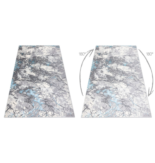 Koberec CORE W9789 Abstrakcia - šedý / modrý