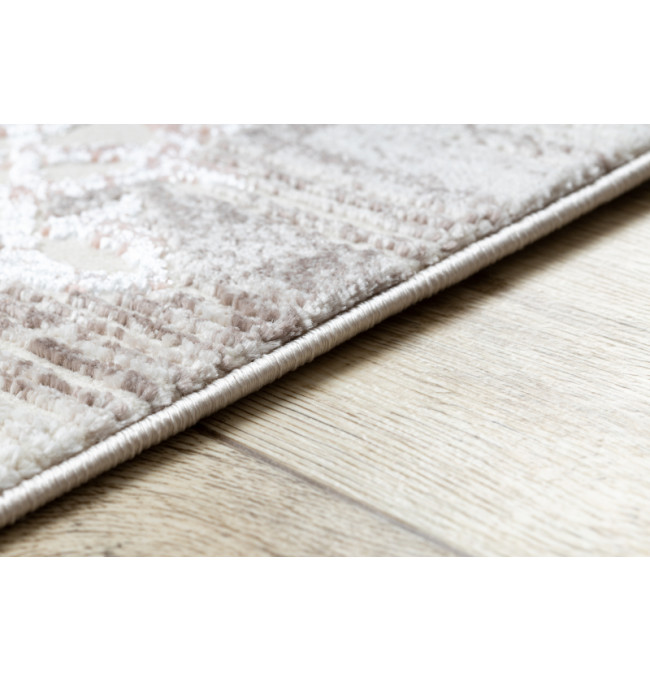 Koberec CORE W9797 Ramka, Rozeta - béžový / růžový