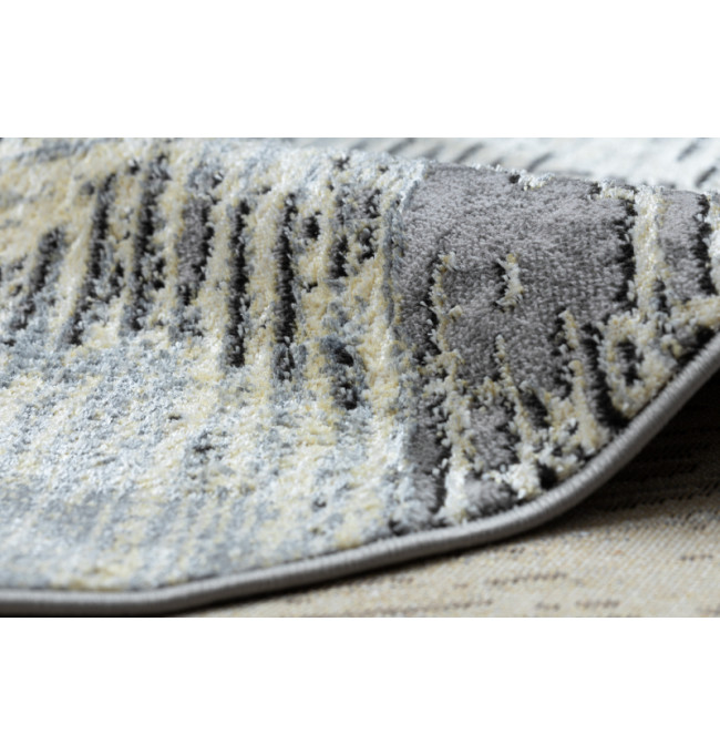 Koberec DE LUXE 2087 Jodelka Chevron vintage - zlatý / šedý